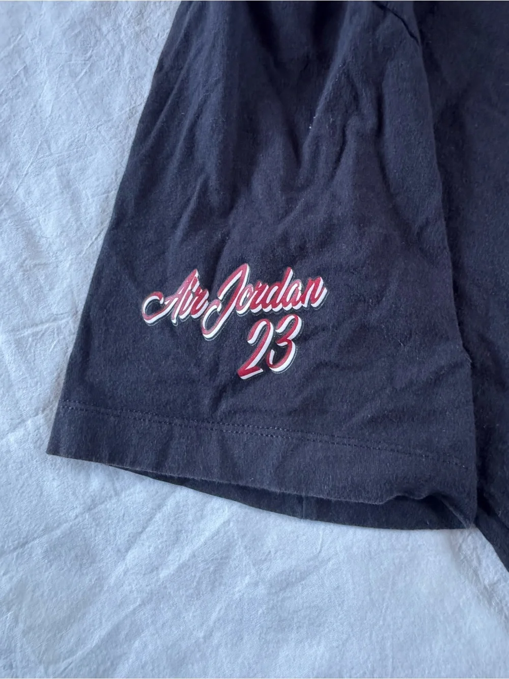 Nike Jordan T-shirt Short Sleeve Black And Red Design Size Small Made In Mexico